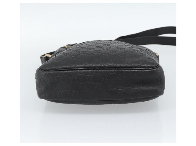 Borsa a tracolla GUCCI GG Canvas Guccissima in pelle nera e oro 201448 Auth BA13721A Nero D'oro - vista 9