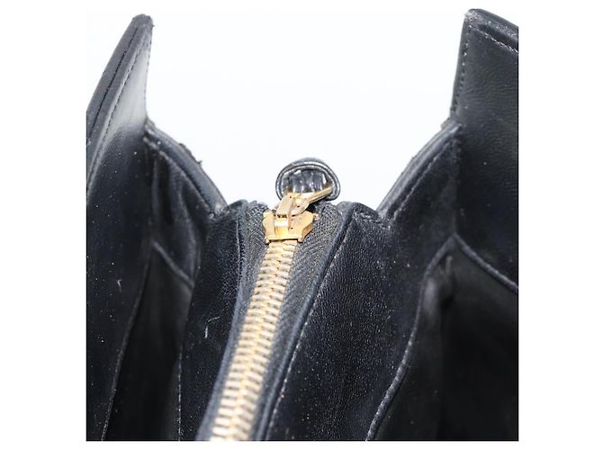 Borsa CHANEL in pelle di agnello nera con CC dorato Autentica bs35740 Nero D'oro - vista 17