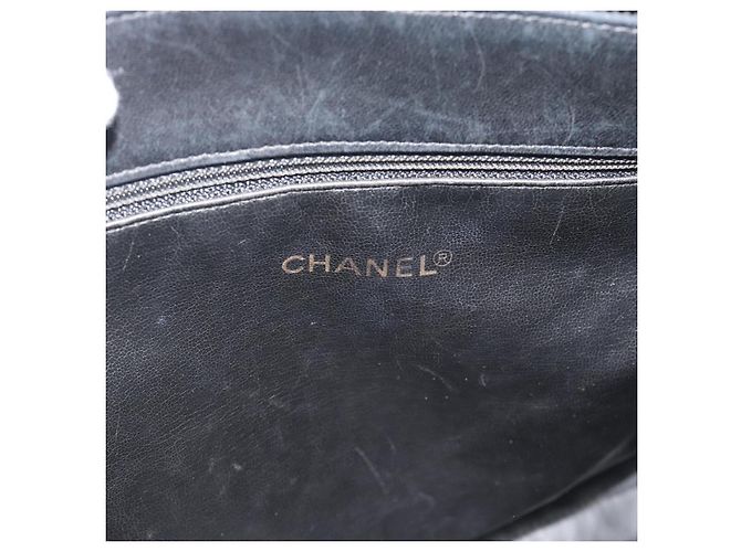 Borsa CHANEL in pelle di agnello nera con CC dorato Autentica bs35740 Nero D'oro - vista 18