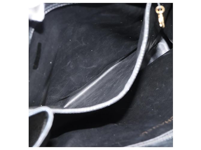 Borsa CHANEL in pelle di agnello nera con CC dorato Autentica bs35740 Nero D'oro - vista 25