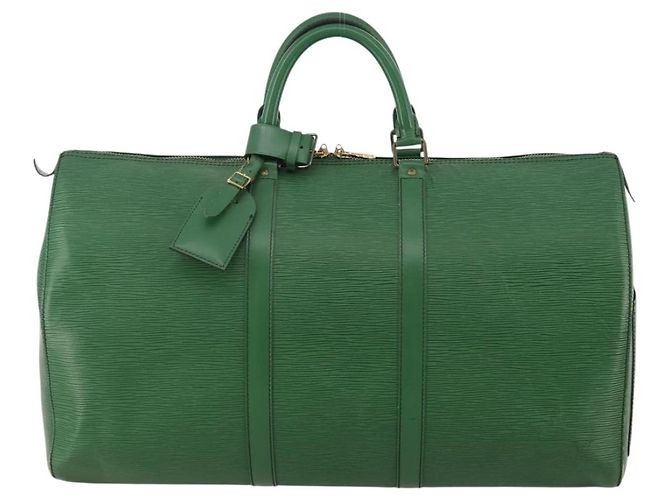 LOUIS VUITTON Epi Keepall 50 Boston Bag Green M42964 LV Auth 187462V Verde - vista 13