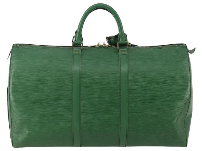 LOUIS VUITTON Epi Keepall 50 Boston Bag Green M42964 LV Auth 187462V Verde - vista 2
