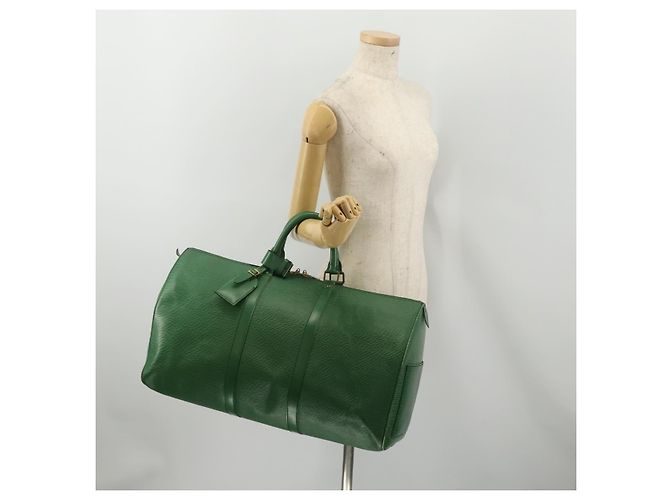 LOUIS VUITTON Epi Keepall 50 Boston Bag Green M42964 LV Auth 187462V Verde - vista 22