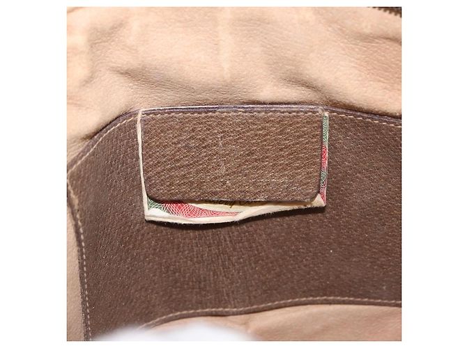 Borsa a tracolla GUCCI GG Supreme PVC Beige Oro 904 02 Auth 190576 D'oro - vista 16