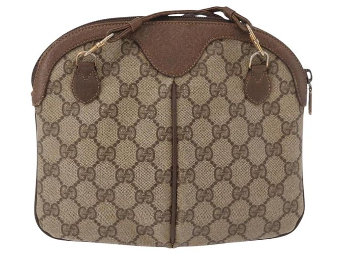 Borsa a tracolla GUCCI GG Supreme PVC Beige Oro 904 02 Auth 190576 D'oro - vista 3