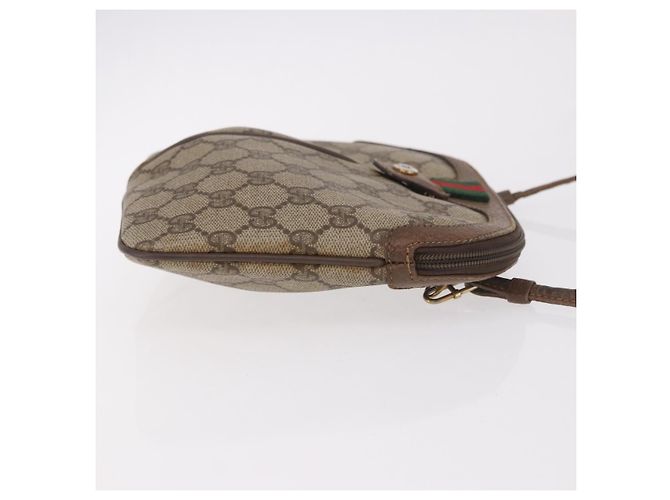 Borsa a tracolla GUCCI GG Supreme PVC Beige Oro 904 02 Auth 190576 D'oro - vista 4