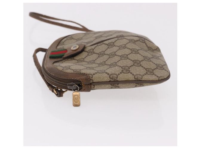 Borsa a tracolla GUCCI GG Supreme PVC Beige Oro 904 02 Auth 190576 D'oro - vista 5