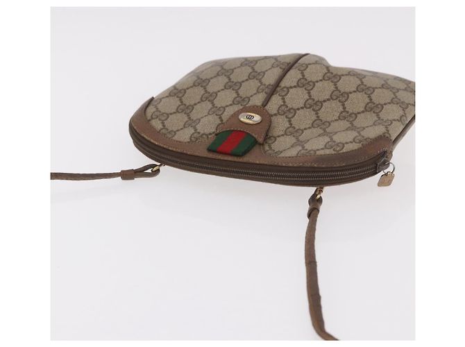 Borsa a tracolla GUCCI GG Supreme PVC Beige Oro 904 02 Auth 190576 D'oro - vista 6