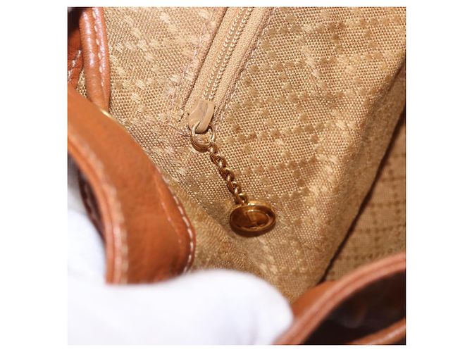 Zaino GUCCI Bamboo in pelle marrone oro 003 58 0016 Auth bs35671 D'oro - vista 25