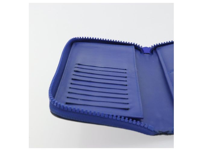 LOUIS VUITTON Taurillon Clemence Monogram Zippy Wallet Blue M80791 Auth 189644 - view 19