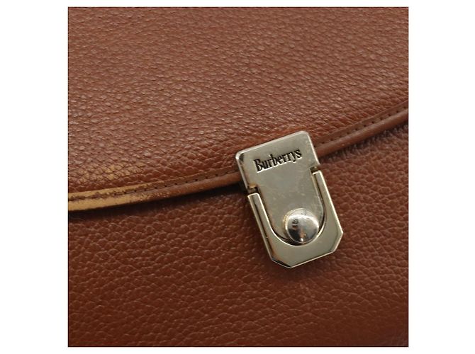 Bolso Burberry de cuero 2way Marrón Oro Auth ep14918 Castaño Dorado - vista 16