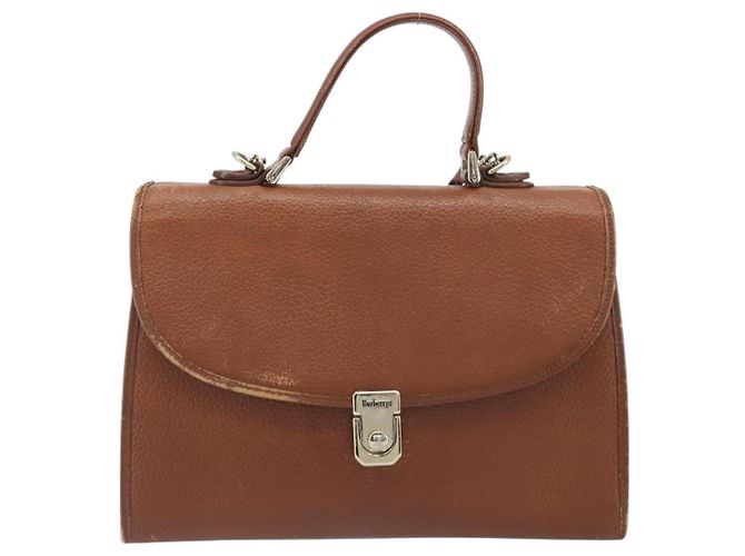 Bolso Burberry de cuero 2way Marrón Oro Auth ep14918 Castaño Dorado - vista 2