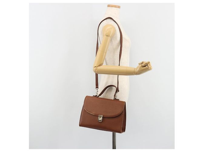 Bolso Burberry de cuero 2way Marrón Oro Auth ep14918 Castaño Dorado - vista 25