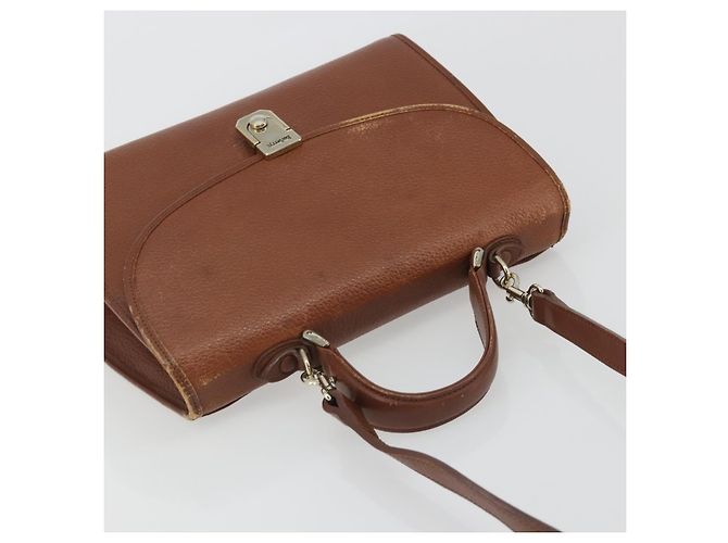 Bolso Burberry de cuero 2way Marrón Oro Auth ep14918 Castaño Dorado - vista 6