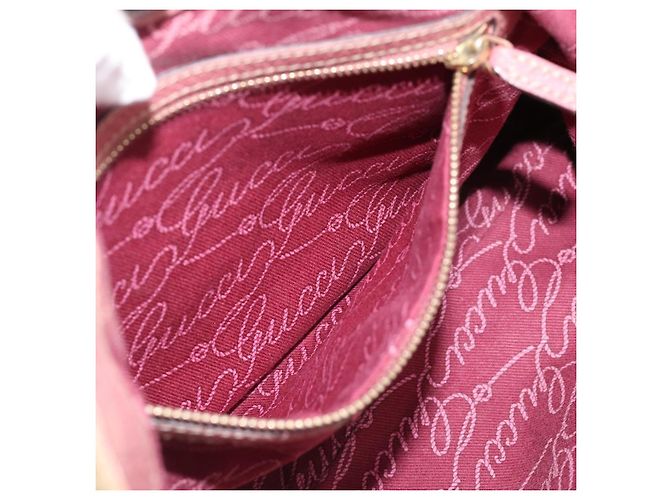 Bolsa Tote GUCCI GG Canvas Bege Dourado 163288 Auth 189663 - vista 21