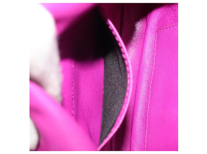 Borsa a tracolla Christian Dior Chain Cannage in pelle di agnello viola Auth 189118A Argento Porpora - vista 20