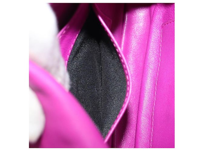 Borsa a tracolla Christian Dior Chain Cannage in pelle di agnello viola Auth 189118A Argento Porpora - vista 21