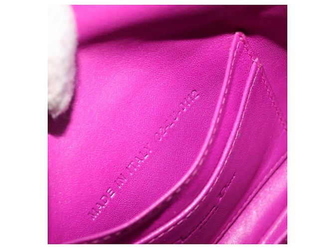 Borsa a tracolla Christian Dior Chain Cannage in pelle di agnello viola Auth 189118A Argento Porpora - vista 23