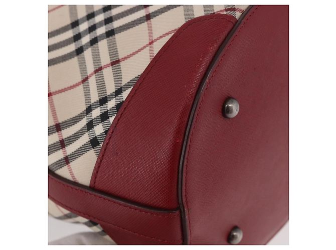 BURBERRY Nova Check Tote Bag Canvas Beige Silver Auth ka4974A Silber - Ansicht 12