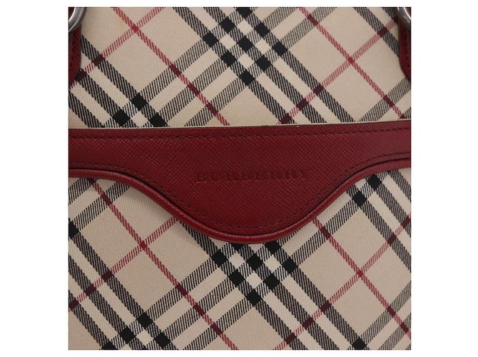BURBERRY Nova Check Tote Bag Canvas Beige Silver Auth ka4974A Silber - Ansicht 16