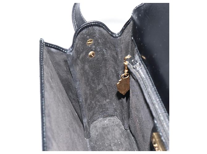 Borsa a Spalla GUCCI in Pelle Nera e Oro Auth ep14962V Nero D'oro - vista 19