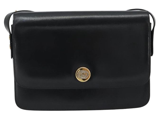 Borsa a Spalla GUCCI in Pelle Nera e Oro Auth ep14962V Nero D'oro - vista 2