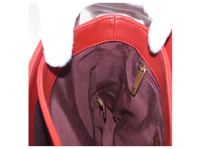 CHANEL Matelasse Chain Shoulder Bag Lamb Skin Red Gold CC Auth ka5036M Rosso D'oro - vista 22