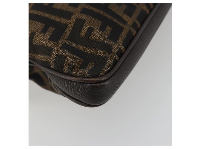 Borsa a Mano FENDI Zucca Canvas Nero Marrone Auth ka4970 - vista 11