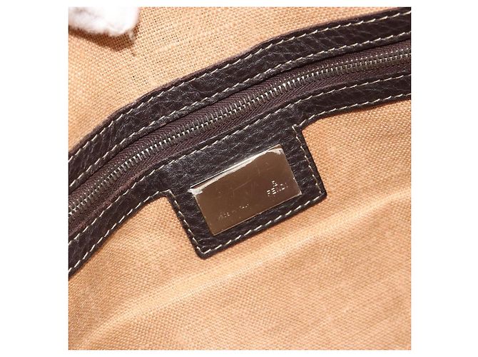 Borsa a Mano FENDI Zucca Canvas Nero Marrone Auth ka4970 - vista 15