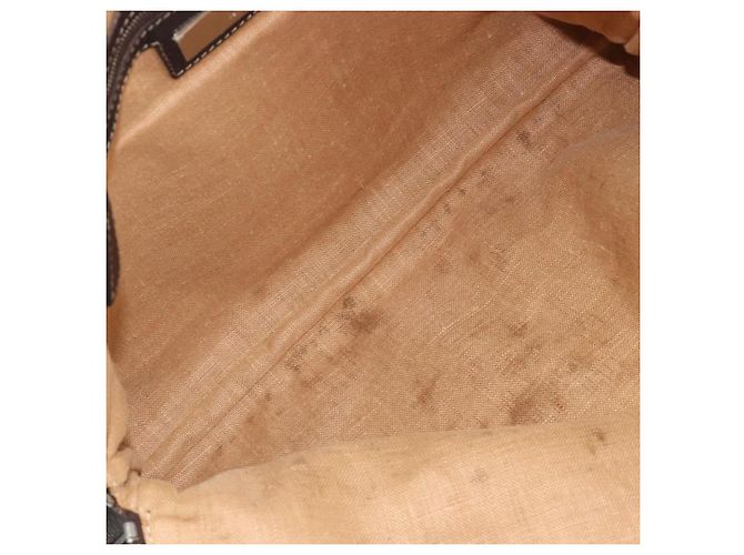 Borsa a Mano FENDI Zucca Canvas Nero Marrone Auth ka4970 - vista 16