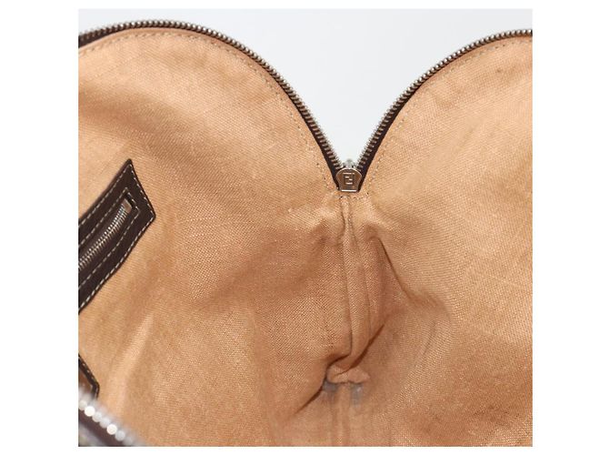 Borsa a Mano FENDI Zucca Canvas Nero Marrone Auth ka4970 - vista 17
