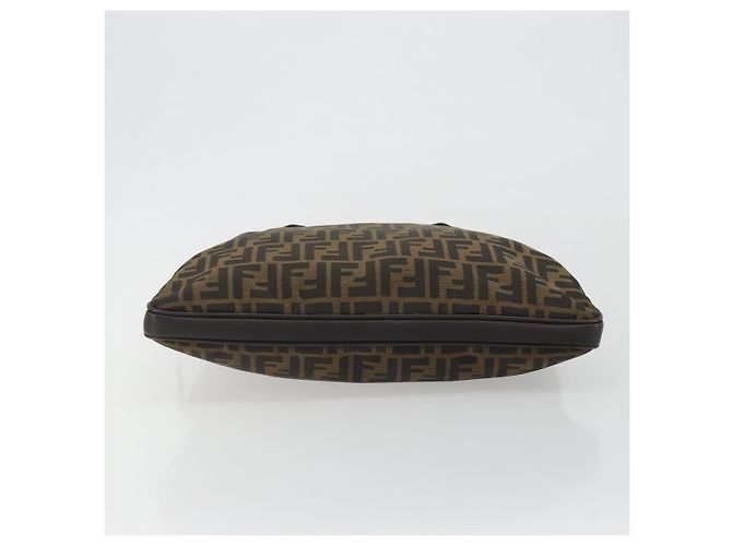 Borsa a Mano FENDI Zucca Canvas Nero Marrone Auth ka4970 - vista 9