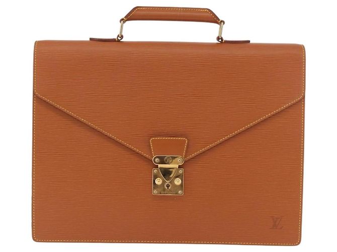 LOUIS VUITTON Epi Serviette Conseiller Briefcase Zipang Gold M54428 Auth 190766 Braun - Ansicht 13
