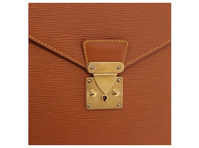 LOUIS VUITTON Epi Serviette Conseiller Briefcase Zipang Gold M54428 Auth 190766 Braun - Ansicht 18