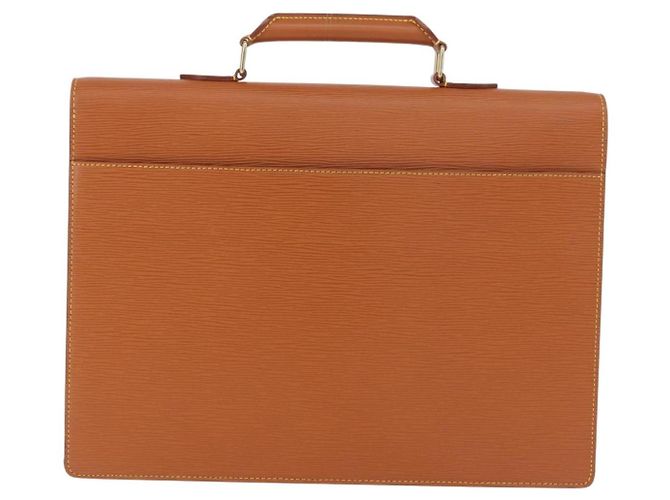 LOUIS VUITTON Epi Serviette Conseiller Briefcase Zipang Gold M54428 Auth 190766 Braun - Ansicht 2