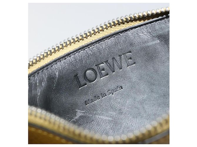LOEWE Puzzle Card Case Leather Multicolor Silver Auth 189011 Silvery Multiple colors - view 10