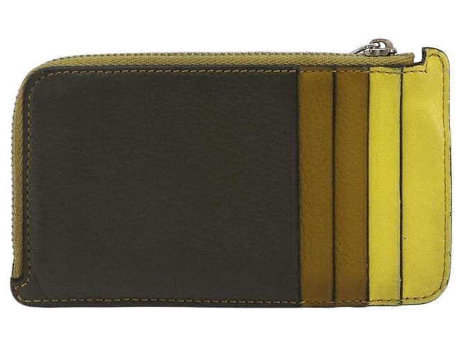 LOEWE Puzzle Card Case Leather Multicolor Silver Auth 189011 Silvery Multiple colors - view 2