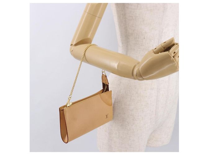 Bucket Pochette a secchiello Nomad in pelle LOUIS VUITTON PM Beige LV Auth 189290 - vista 21
