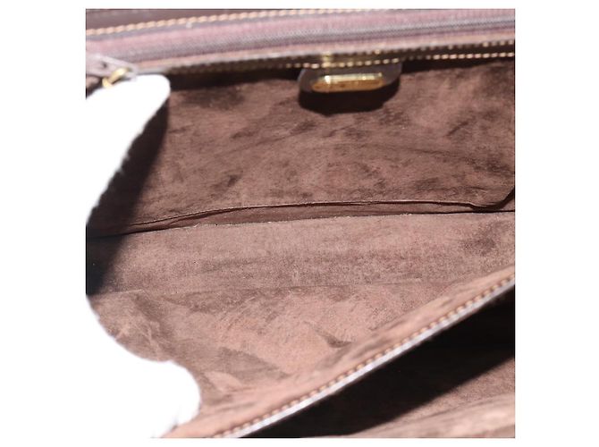 Borsa GUCCI Scamosciato Marrone Oro Auth ep14913 D'oro - vista 10