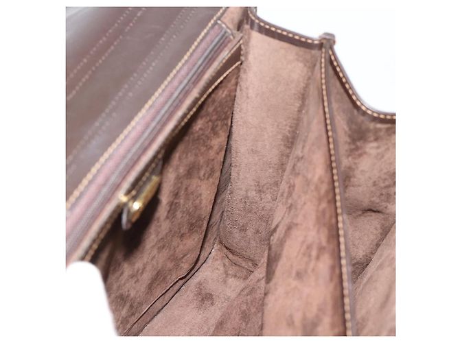 Borsa GUCCI Scamosciato Marrone Oro Auth ep14913 D'oro - vista 11
