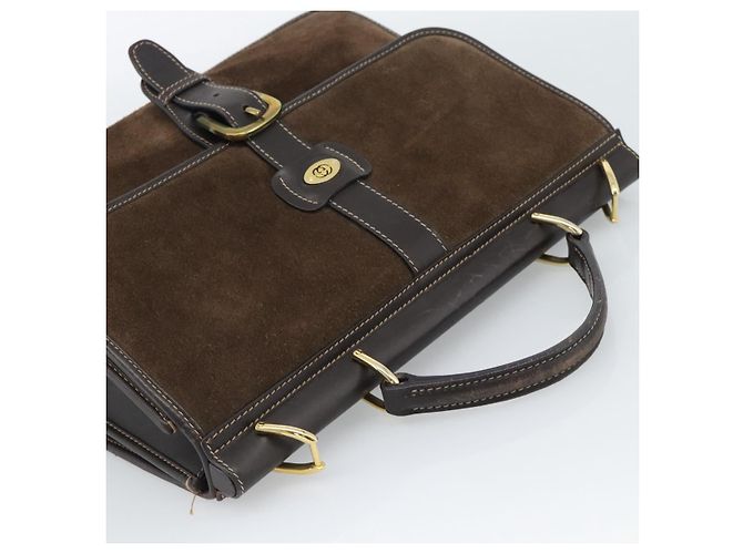Borsa GUCCI Scamosciato Marrone Oro Auth ep14913 D'oro - vista 6
