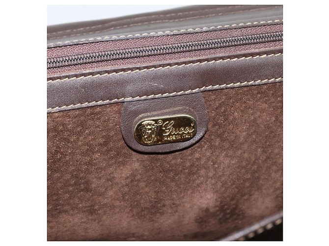 Borsa GUCCI Scamosciato Marrone Oro Auth ep14913 D'oro - vista 9