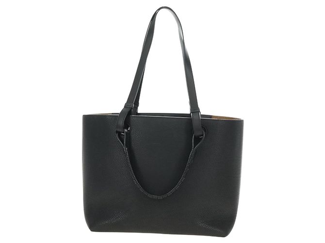 Borsa Tote LOEWE in pelle nera Auth 189712SV Nero - vista 2