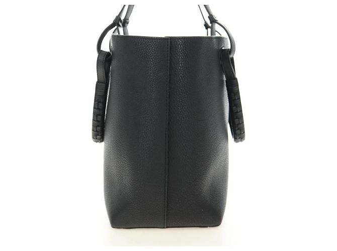 Borsa Tote LOEWE in pelle nera Auth 189712SV Nero - vista 3