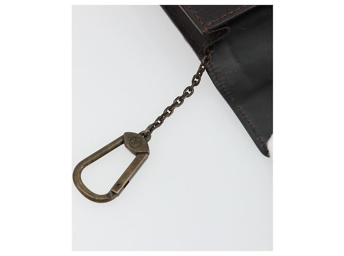 LOUIS VUITTON Utah Porte Cles Badge Pouch Leather Brown M92539 LV Auth bs35889 Castaño - vista 10