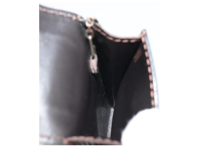 LOUIS VUITTON Utah Porte Cles Badge Pouch Leather Brown M92539 LV Auth bs35889 Castaño - vista 12