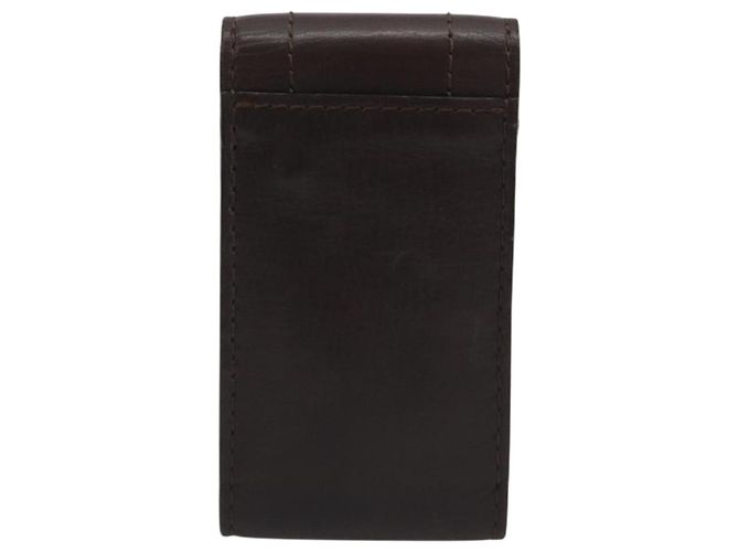 LOUIS VUITTON Utah Porte Cles Badge Pouch Leather Brown M92539 LV Auth bs35889 Castaño - vista 2