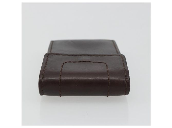 LOUIS VUITTON Utah Porte Cles Badge Pouch Leather Brown M92539 LV Auth bs35889 Castaño - vista 5