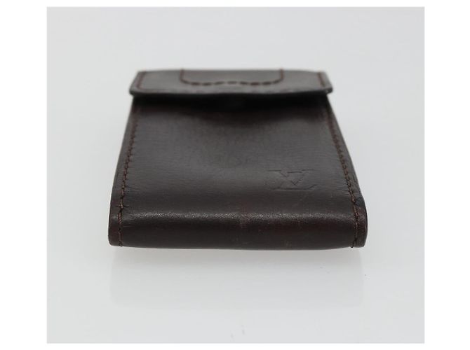 LOUIS VUITTON Utah Porte Cles Badge Pouch Leather Brown M92539 LV Auth bs35889 Castaño - vista 6