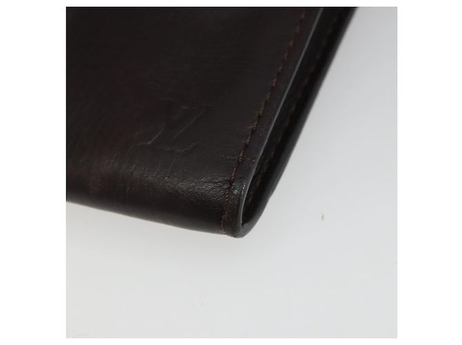 LOUIS VUITTON Utah Porte Cles Badge Pouch Leather Brown M92539 LV Auth bs35889 Castaño - vista 7
